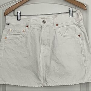 Citizens of Humanity Beatnik white denim mini skirt boho summer festival sz 29